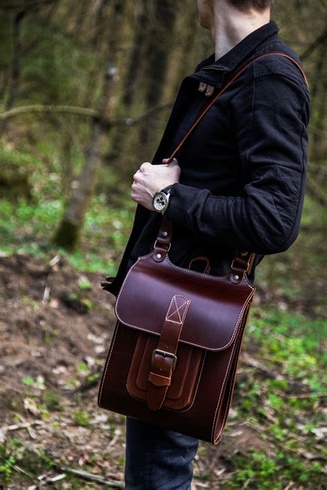 high quality leather messenger bag